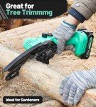Tietoc 6-Inch Mini Cordless Chainsaw with Batteries