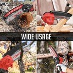 Cordless Mini Chainsaw 6-Inch with Rechargeable Batteries
