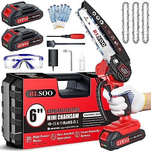 Cordless 6-Inch Mini Chainsaw for Wood Cutting