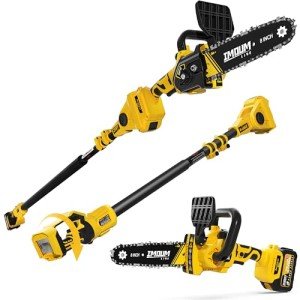 Cordless 2-in-1 8" Pole Saw & Chainsaw