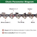 UPFOREST 14" Low-Kickback Chainsaw Chain S52