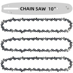 10" Chainsaw Chain & Guide Bar Set