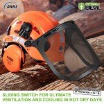 Forestry Safety Helmet with Face Shield & Ear Muffs