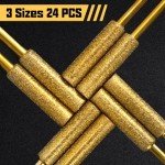 24PCS Diamond Chainsaw Sharpener Bits - 3 Sizes