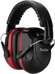 Procase Adjustable Noise-Canceling Headphones, Red
