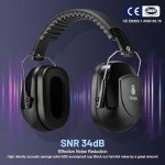 34 dB Noise Canceling Headphones for Shooting