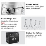 4-Pack Anti-Fog Clear Face Shield and Glasses