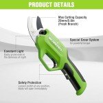 WORKPRO 7.2V Cordless Electric Pruning Shears