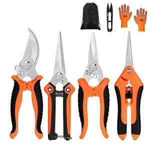 Topbooc 5-Pack Stainless Steel Garden Pruning Set
