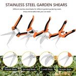Topbooc 5-Pack Stainless Steel Garden Pruning Set
