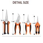 Topbooc 5-Pack Stainless Steel Garden Pruning Set