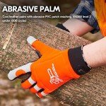 Vgo Leather Chainsaw Protection Gloves - Size L