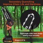 Cordless 6-Inch Mini Chainsaw with Charger and Batteries