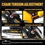 DEVONIC 6-Inch Cordless Mini Chainsaw with Batteries