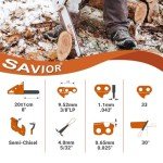 8-Inch Replacement Chainsaw Chain for Multiple Brands