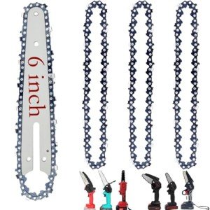 6-Inch Mini Chainsaw Replacement Chain and Bar Set