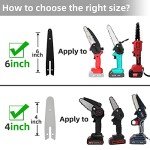 6-Inch Mini Chainsaw Replacement Chain and Bar Set