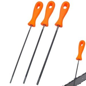 Chainsaw File Set with Plastic Handle - 3 Pieces