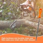 Chainsaw File Set with Plastic Handle - 3 Pieces