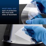 Black Safety Face Shields - Ultra Clear Protection (Pack of 4)