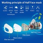 Reusable Respirator Mask with Safety Glasses and Filters