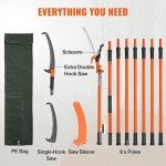 VEVOR Extendable Manual Pole Saw for Tree Pruning