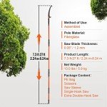 VEVOR Extendable Manual Pole Saw for Tree Pruning