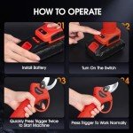 SOARFLY Wireless Electric Pruning Shears, 30mm Cut