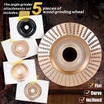 BLEKOO Wood Carving Disc Set for Angle Grinders