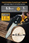 Cordless 6-Inch Mini Chainsaw with 2 Batteries