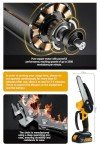 Cordless 6-Inch Mini Chainsaw with 2 Batteries