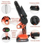 6-Inch Cordless Mini Chainsaw with Batteries & Chains