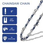 O-CONN 8-Inch Chainsaw Replacement Chain - 4 Pack
