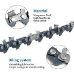 Bularie 8 Inch Chainsaw Chain Replacement - 2 Pack