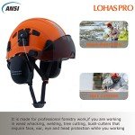 LOHASPRO Arborist Safety Helmet with Visor and Earmuffs
