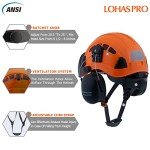 LOHASPRO Arborist Safety Helmet with Visor and Earmuffs