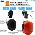 Orange Chainsaw Helmet with Face Shield and Ear Muffs