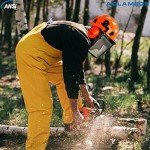 Orange Chainsaw Helmet with Face Shield and Ear Muffs