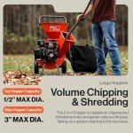 SuperHandy 3-in-1 Heavy Duty Wood Chipper