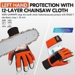 Vgo Chainsaw Gloves with 12-Layer Protection