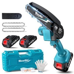 4-inch Cordless Mini Chainsaw with Auto-Oil System