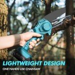 4-inch Cordless Mini Chainsaw with Auto-Oil System