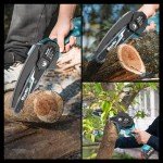 4-inch Cordless Mini Chainsaw with Auto-Oil System