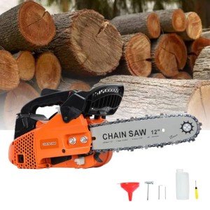 LEAQU 12-Inch Gas Chain Saw, 25.4CC Power