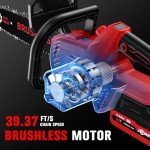 Cordless 12 Inch Electric Chainsaw with 21V Battery