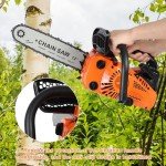 LEAQU 12-Inch Gas Chain Saw, 25.4CC Power