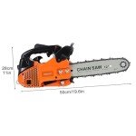 LEAQU 12-Inch Gas Chain Saw, 25.4CC Power