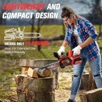 Cordless 12 Inch Electric Chainsaw with 21V Battery