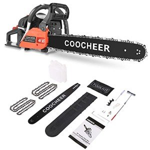 COOCHEER 62CC 20-Inch Gas Chainsaw with Tools