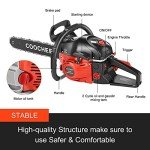 COOCHEER 62CC 20-Inch Gas Chainsaw with Tools